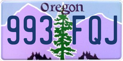 OR license plate 993FQJ