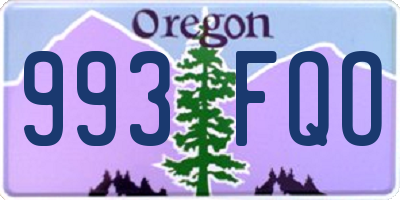 OR license plate 993FQO
