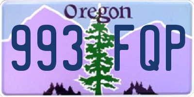 OR license plate 993FQP
