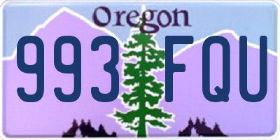 OR license plate 993FQU