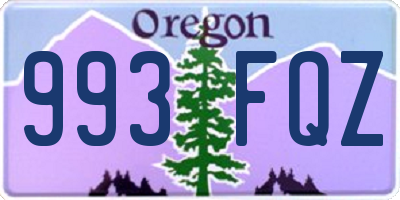 OR license plate 993FQZ