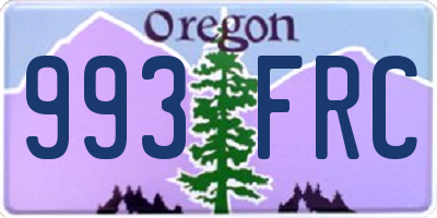 OR license plate 993FRC