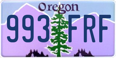 OR license plate 993FRF