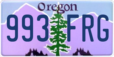 OR license plate 993FRG