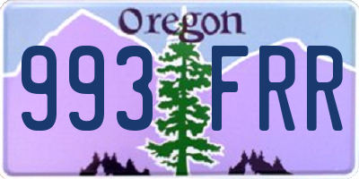 OR license plate 993FRR