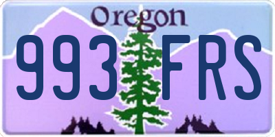 OR license plate 993FRS