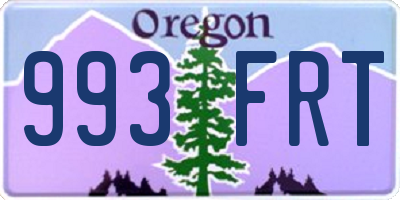 OR license plate 993FRT