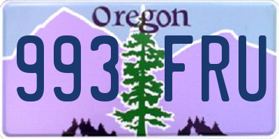 OR license plate 993FRU