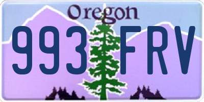 OR license plate 993FRV