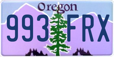 OR license plate 993FRX