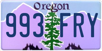 OR license plate 993FRY