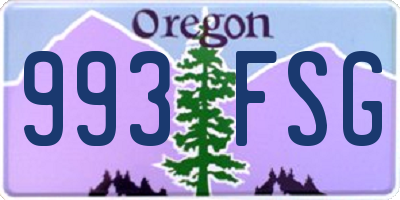 OR license plate 993FSG