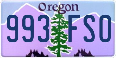 OR license plate 993FSO