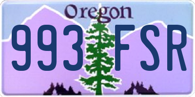 OR license plate 993FSR