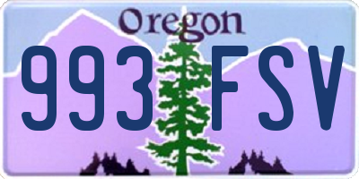 OR license plate 993FSV