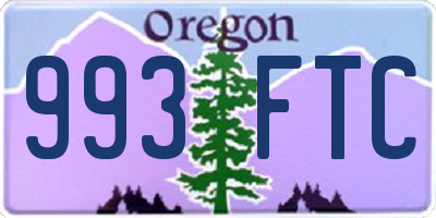 OR license plate 993FTC