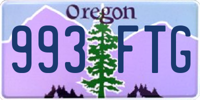 OR license plate 993FTG