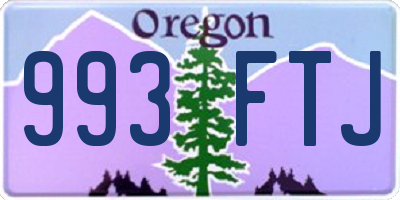OR license plate 993FTJ