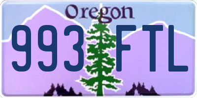 OR license plate 993FTL