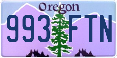 OR license plate 993FTN