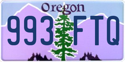 OR license plate 993FTQ