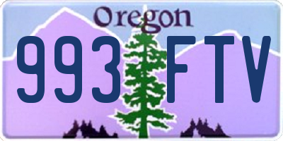 OR license plate 993FTV