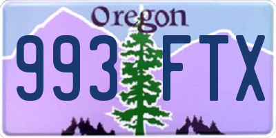 OR license plate 993FTX