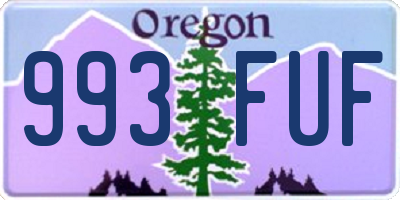 OR license plate 993FUF