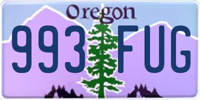 OR license plate 993FUG
