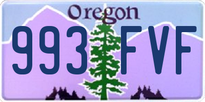 OR license plate 993FVF