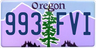 OR license plate 993FVI