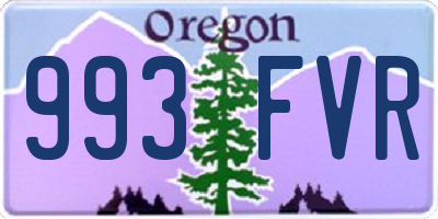 OR license plate 993FVR