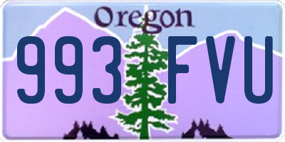 OR license plate 993FVU