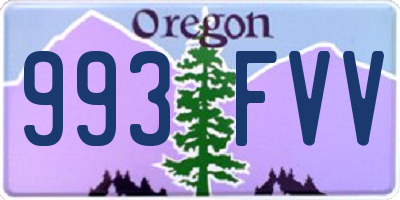 OR license plate 993FVV