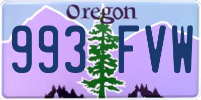 OR license plate 993FVW