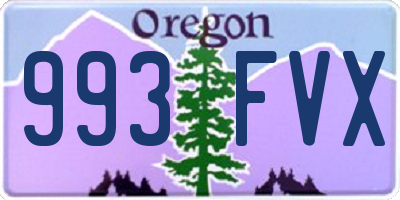 OR license plate 993FVX