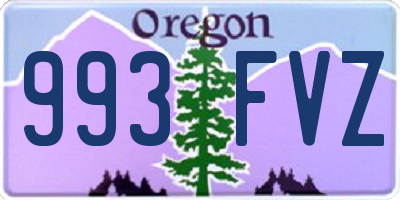 OR license plate 993FVZ