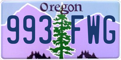 OR license plate 993FWG