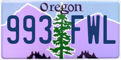 OR license plate 993FWL