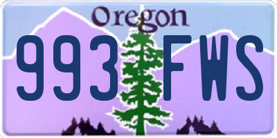 OR license plate 993FWS