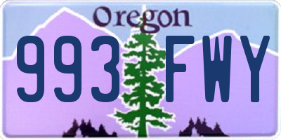 OR license plate 993FWY