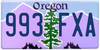 OR license plate 993FXA