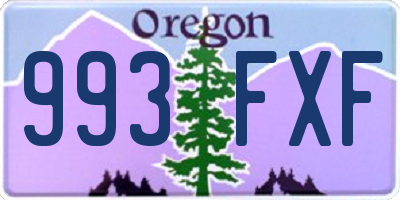 OR license plate 993FXF