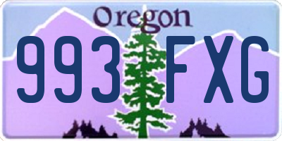 OR license plate 993FXG