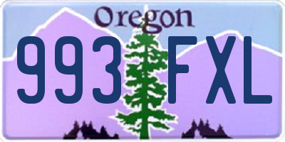 OR license plate 993FXL