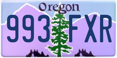 OR license plate 993FXR
