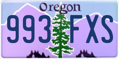 OR license plate 993FXS