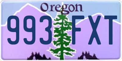 OR license plate 993FXT