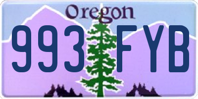 OR license plate 993FYB