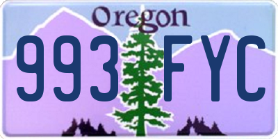 OR license plate 993FYC